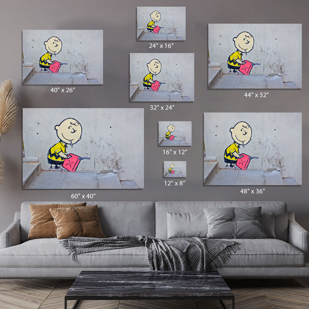 Banksy Charlie Brown - Naughty Boy Canvas Print or Poster - Canvas Art Rocks - 7