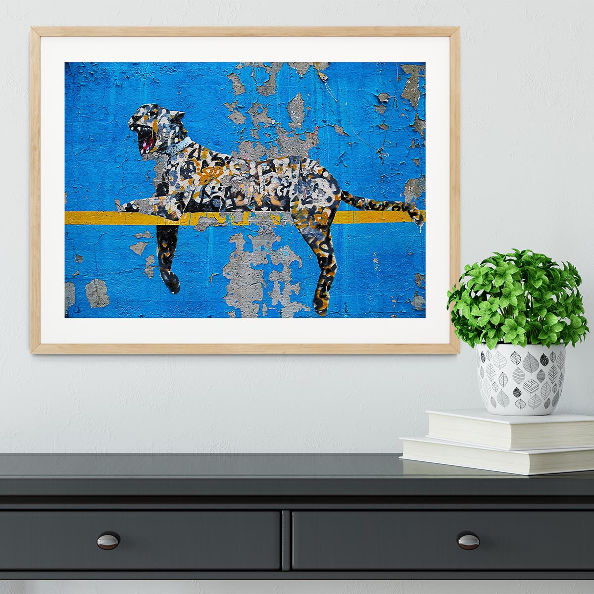 Banksy Cheetah Framed Print - Canvas Art Rocks - 3