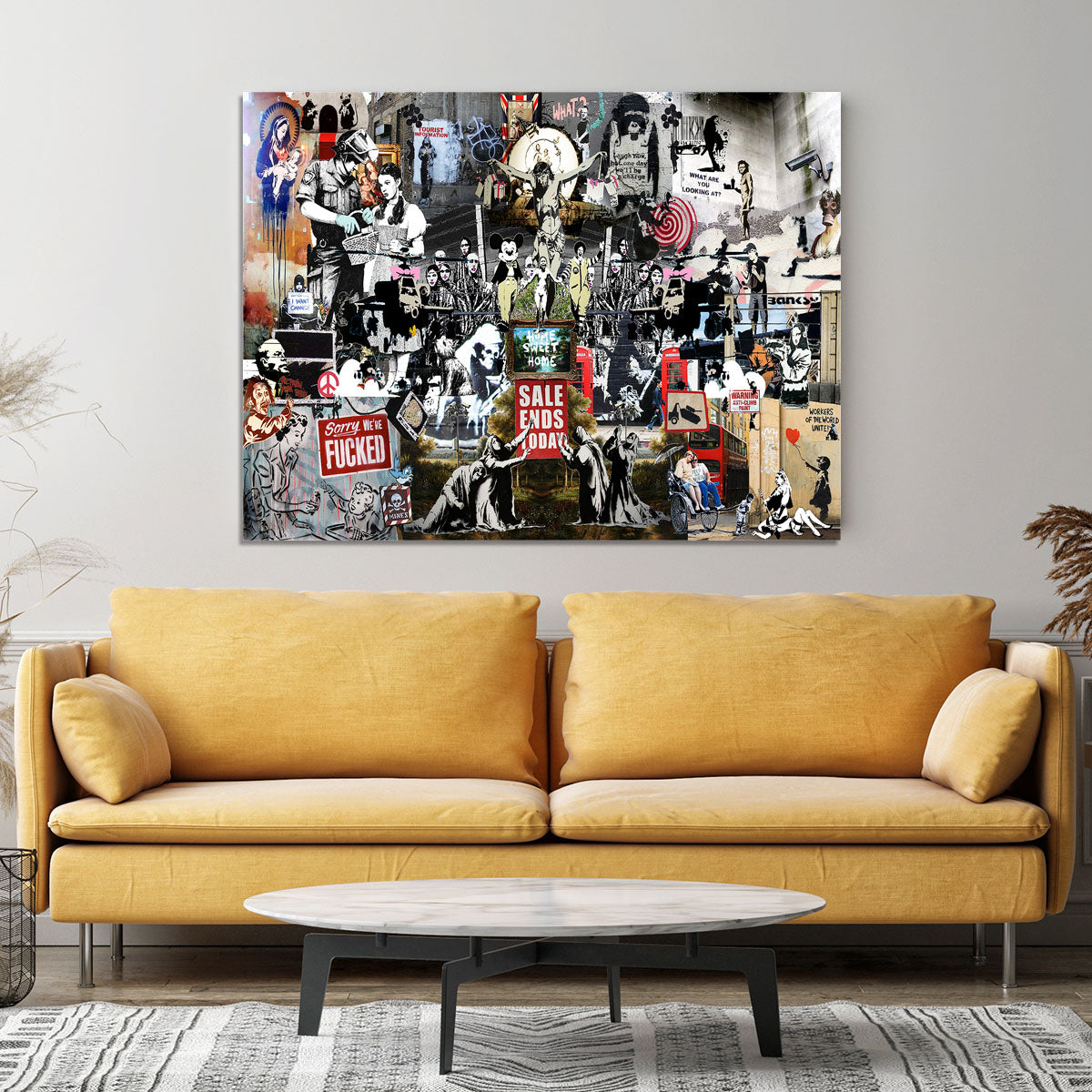 Banksy Collage Canvas Print or Poster - Canvas Art Rocks - 4