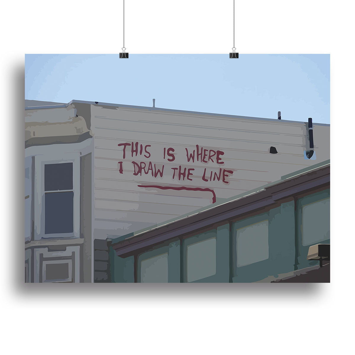 Banksy Draw The Line Canvas Print or Poster - Canvas Art Rocks - 2