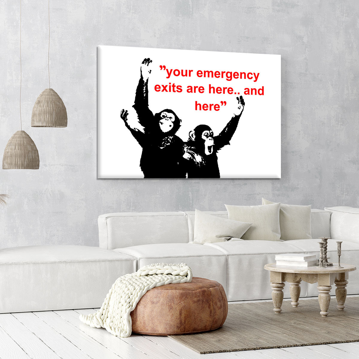Banksy Emergency Exits Canvas Print or Poster - Canvas Art Rocks - 6