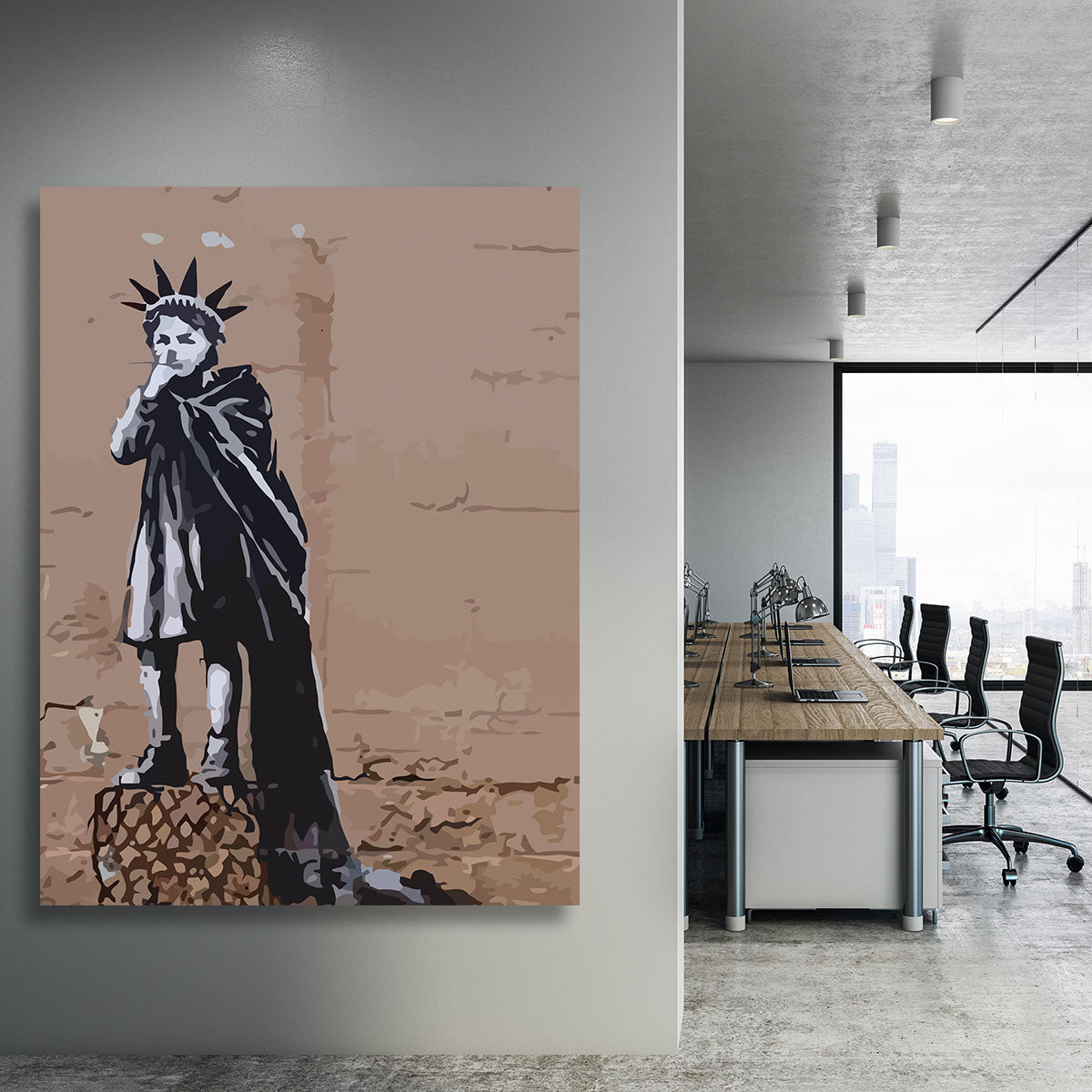 Banksy Empire State Kid Canvas Print or Poster - Canvas Art Rocks - 3