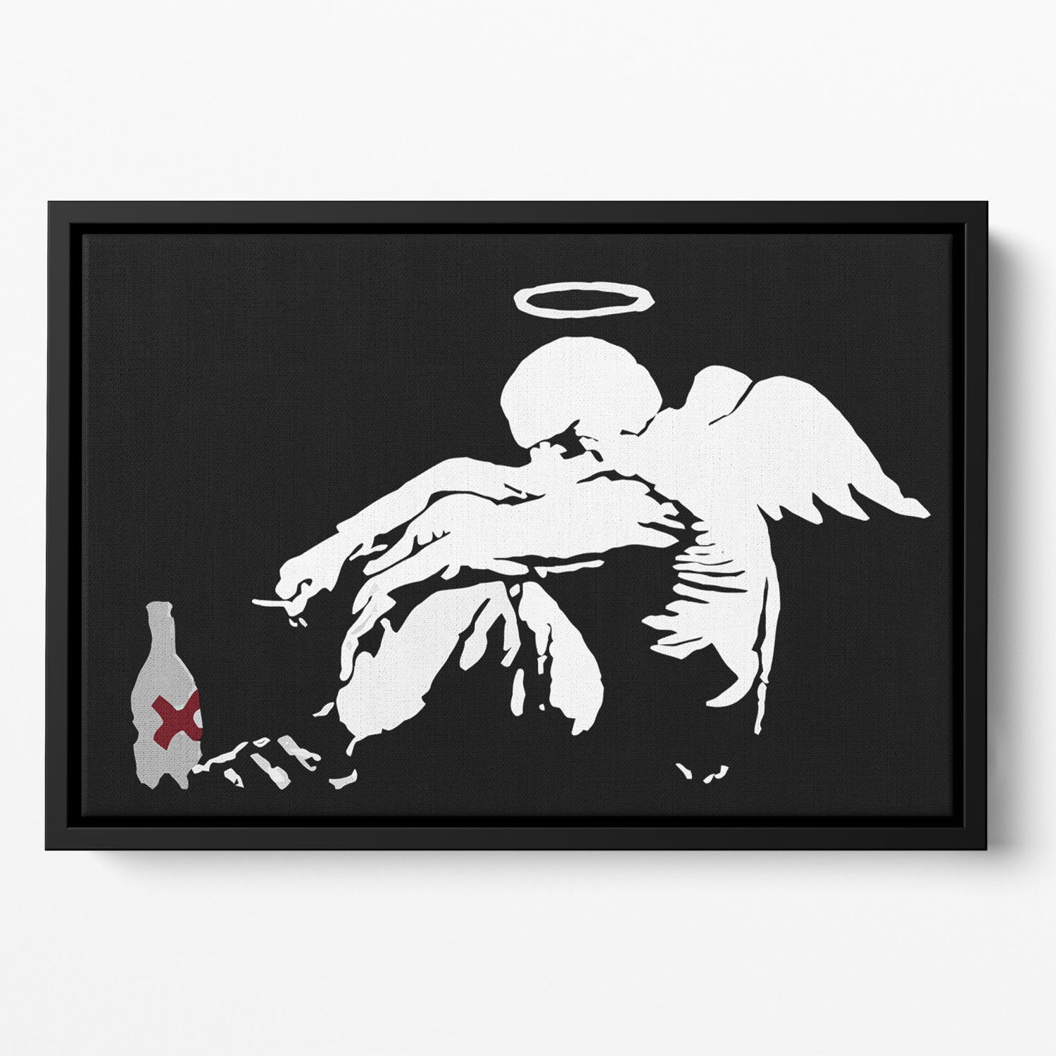 Banksy Fallen Angel Floating Framed Canvas