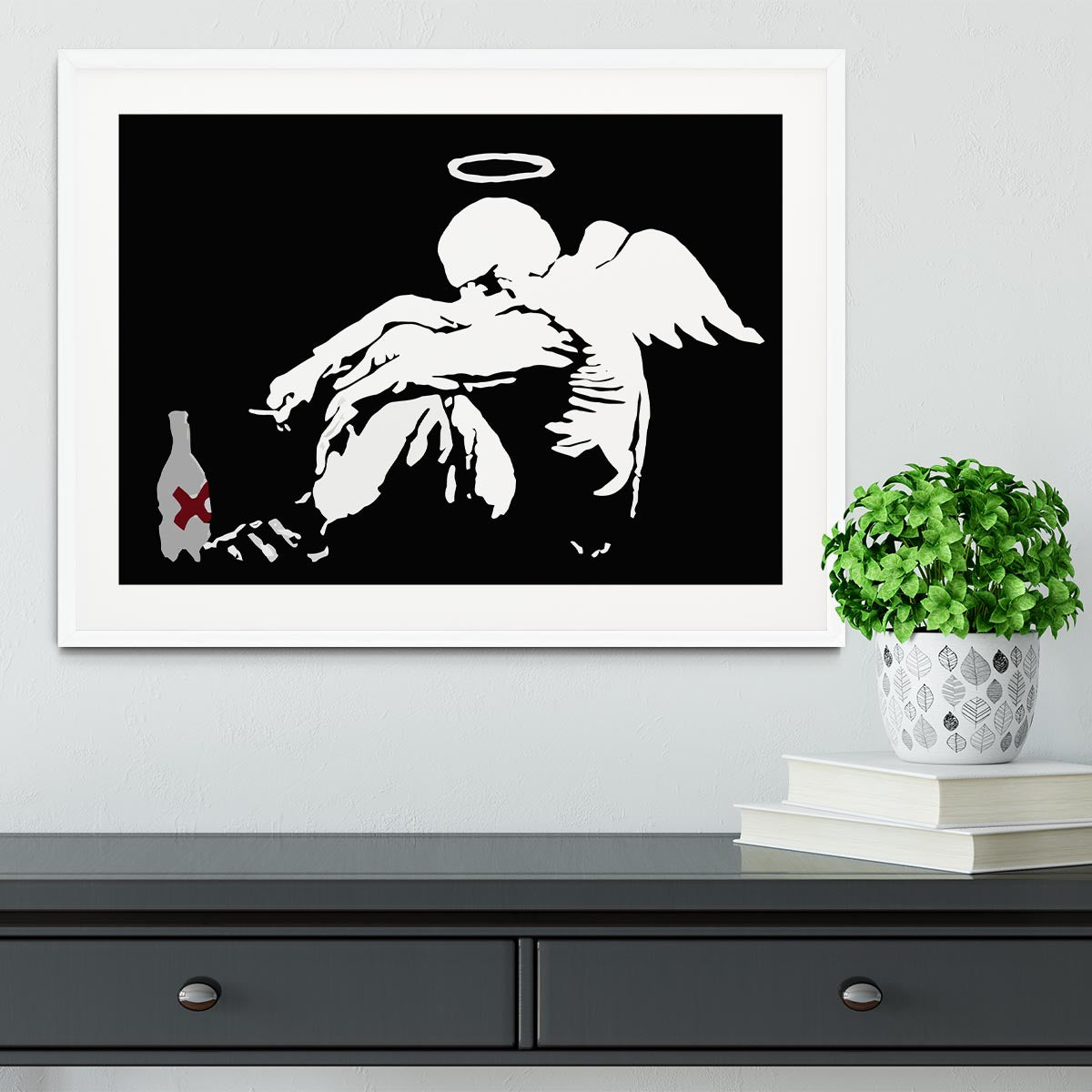 Banksy Fallen Angel Framed Print - Canvas Art Rocks - 5