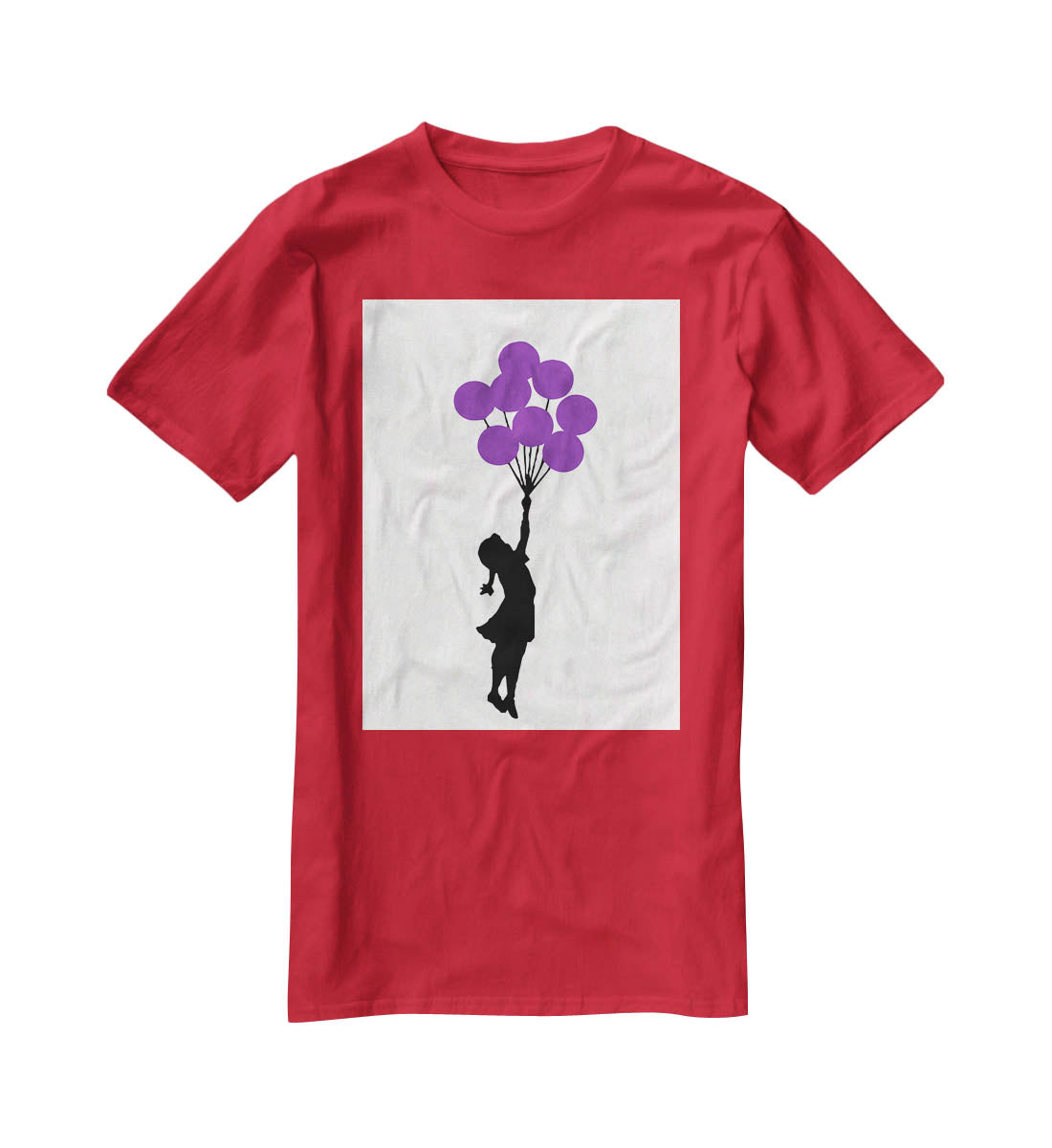 Banksy Flying Balloon Girl T-Shirt - Canvas Art Rocks - 4