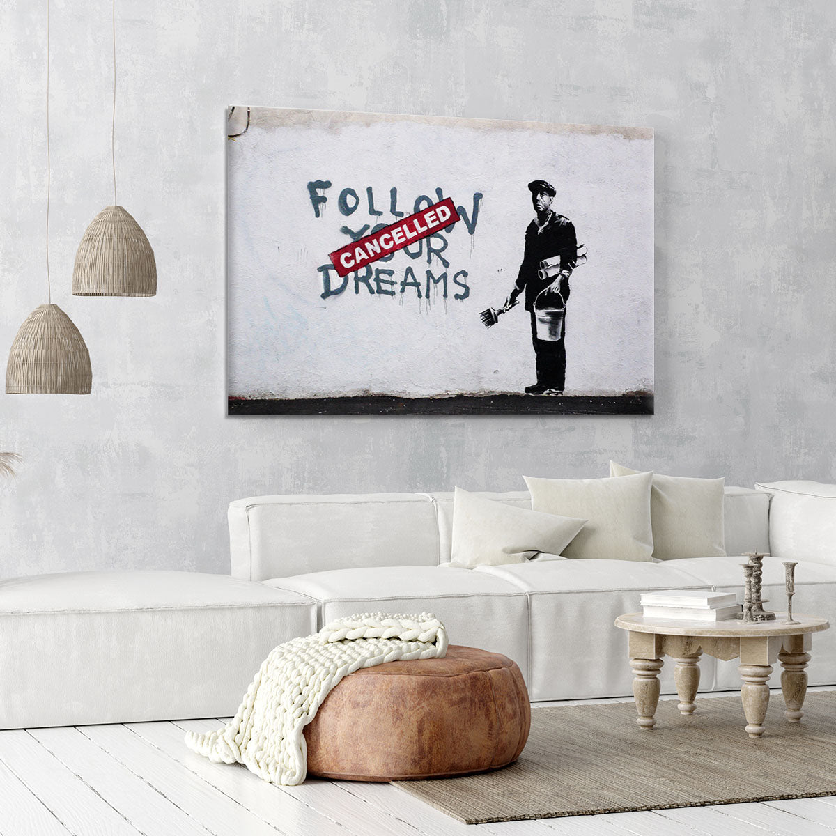 Banksy Follow Your Dreams Canvas Print or Poster - Canvas Art Rocks - 6