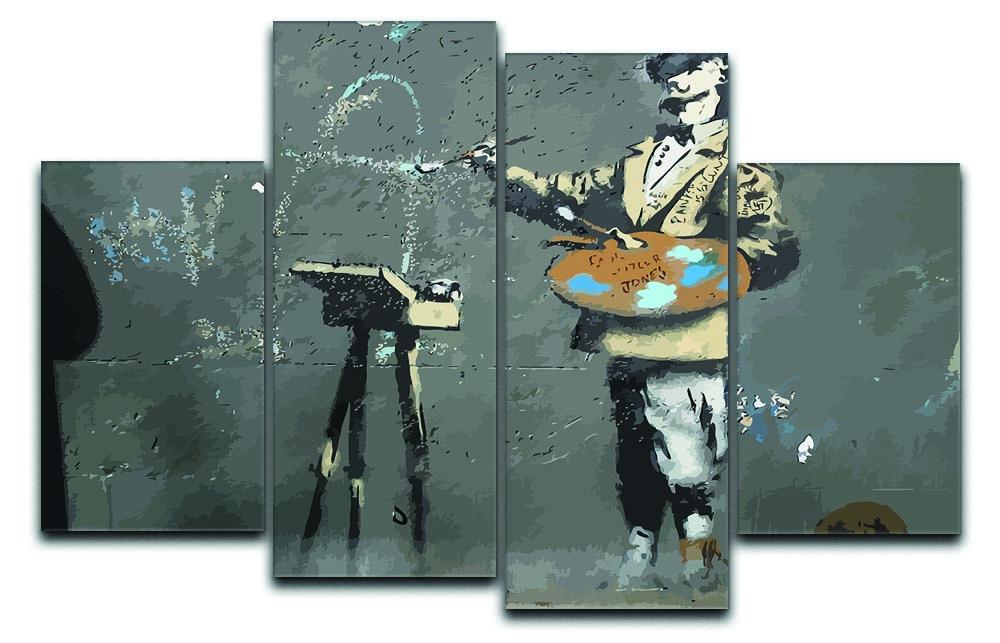 Banksy French Painter 4 Split Panel Canvas  - Canvas Art Rocks - 1