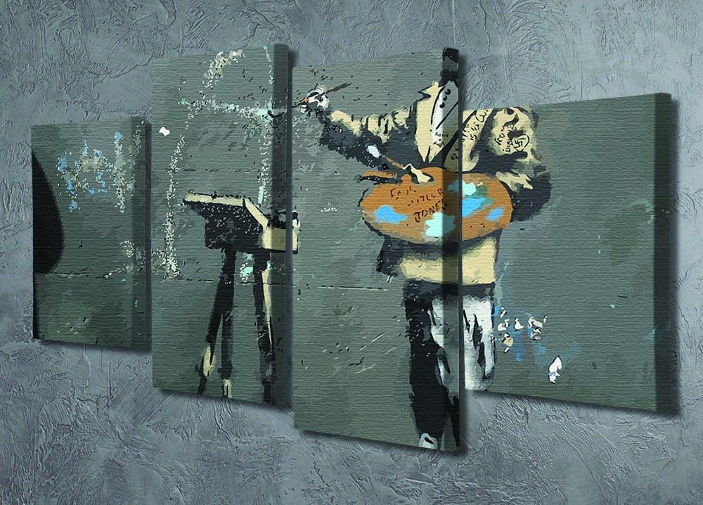 Banksy French Painter 4 Split Panel Canvas - Canvas Art Rocks - 2