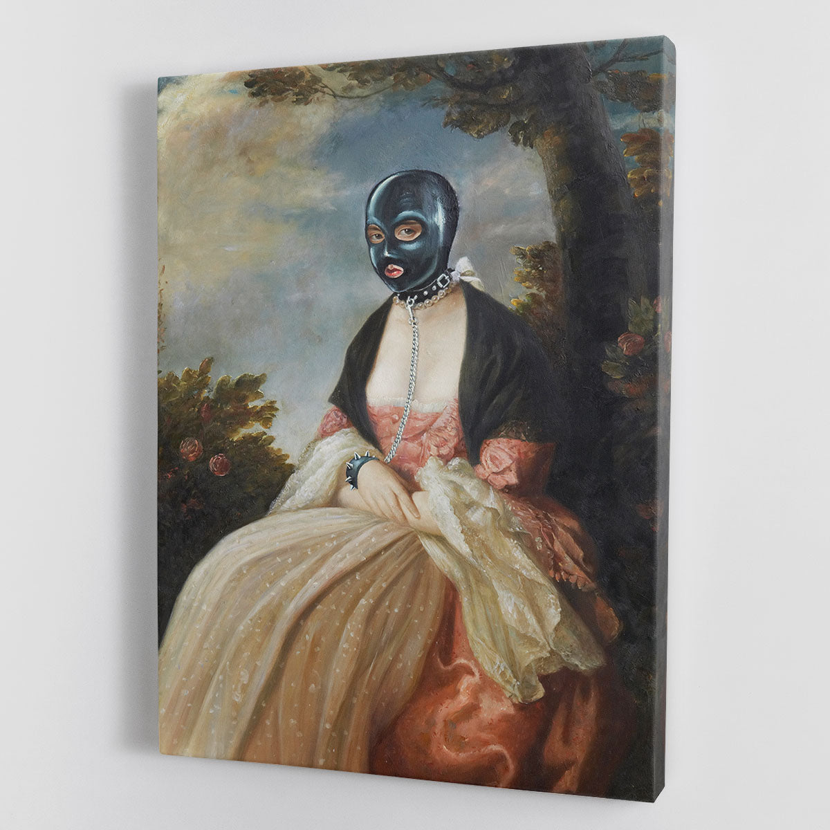 Banksy Gimp-Masked Woman Canvas Print or Poster - Canvas Art Rocks - 1