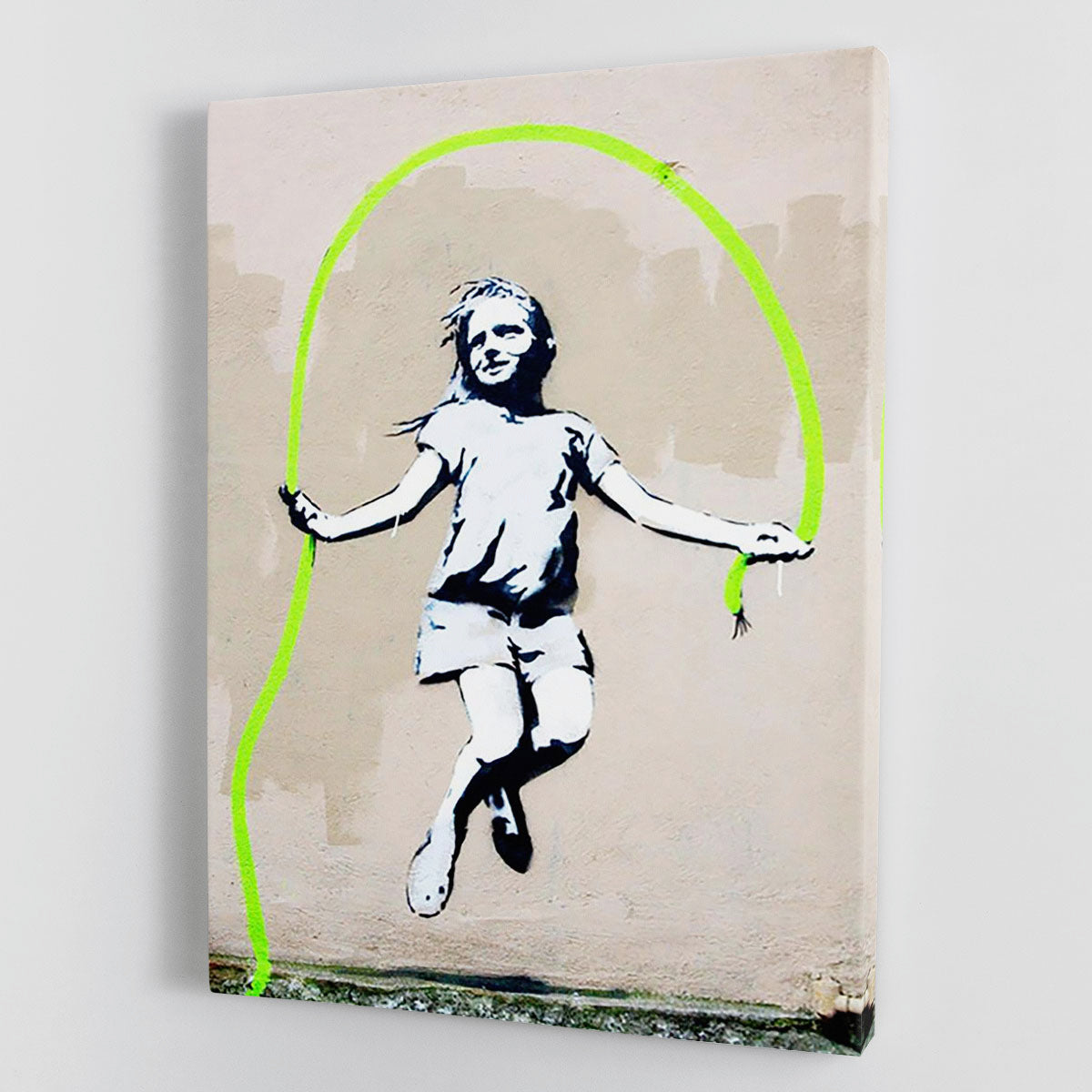 Banksy Girl With Skipping Rope Canvas Print or Poster - Canvas Art Rocks - 1