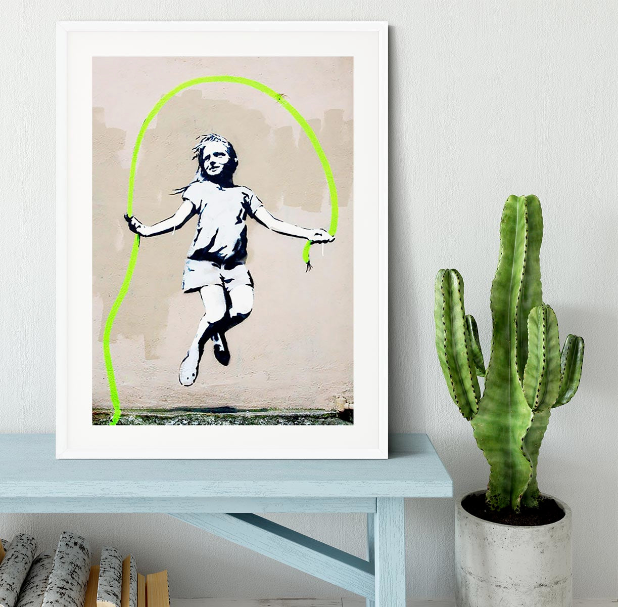 Banksy Girl With Skipping Rope Framed Print - Canvas Art Rocks - 5