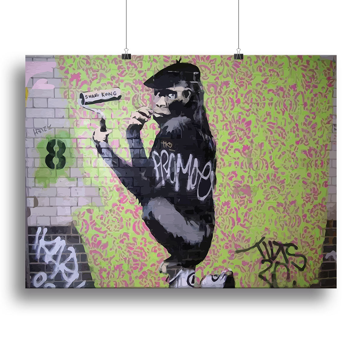 Banksy Gorilla Artist Canvas Print or Poster - Canvas Art Rocks - 2