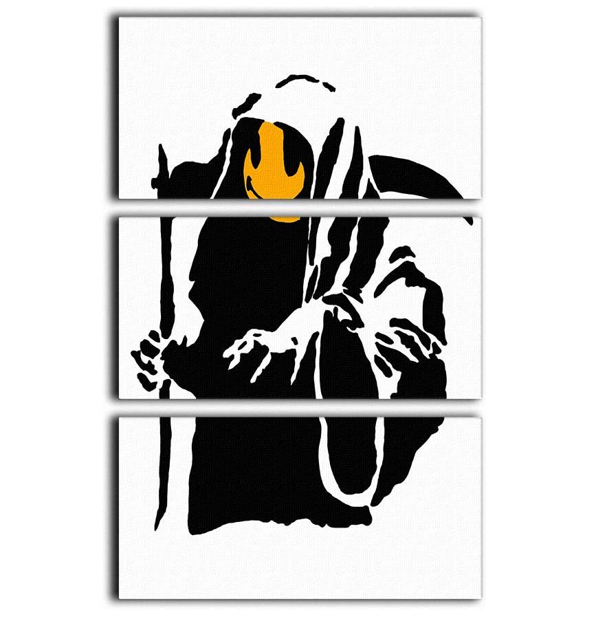 Banksy Grim Reaper 3 Split Panel Canvas Print - Canvas Art Rocks - 1