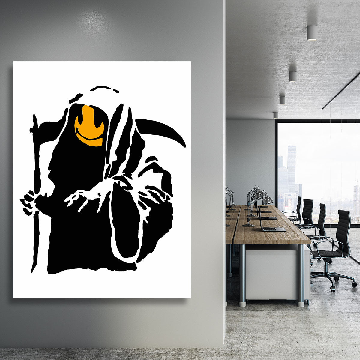 Banksy Grim Reaper Canvas Print or Poster - Canvas Art Rocks - 3