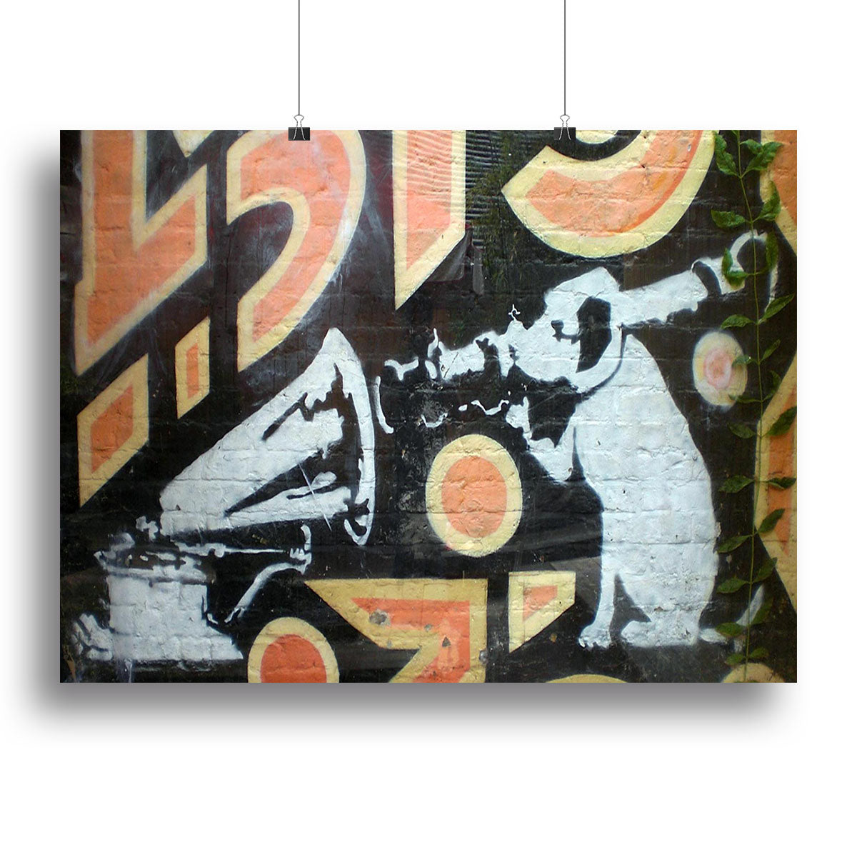 Banksy HMV Dog Canvas Print or Poster - Canvas Art Rocks - 2