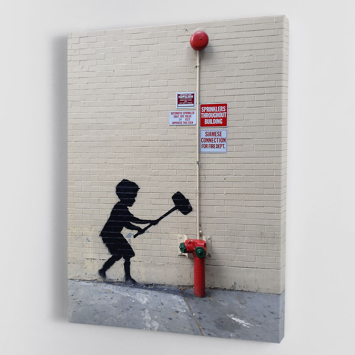 Banksy Hammer Boy Canvas Print or Poster - Canvas Art Rocks - 1