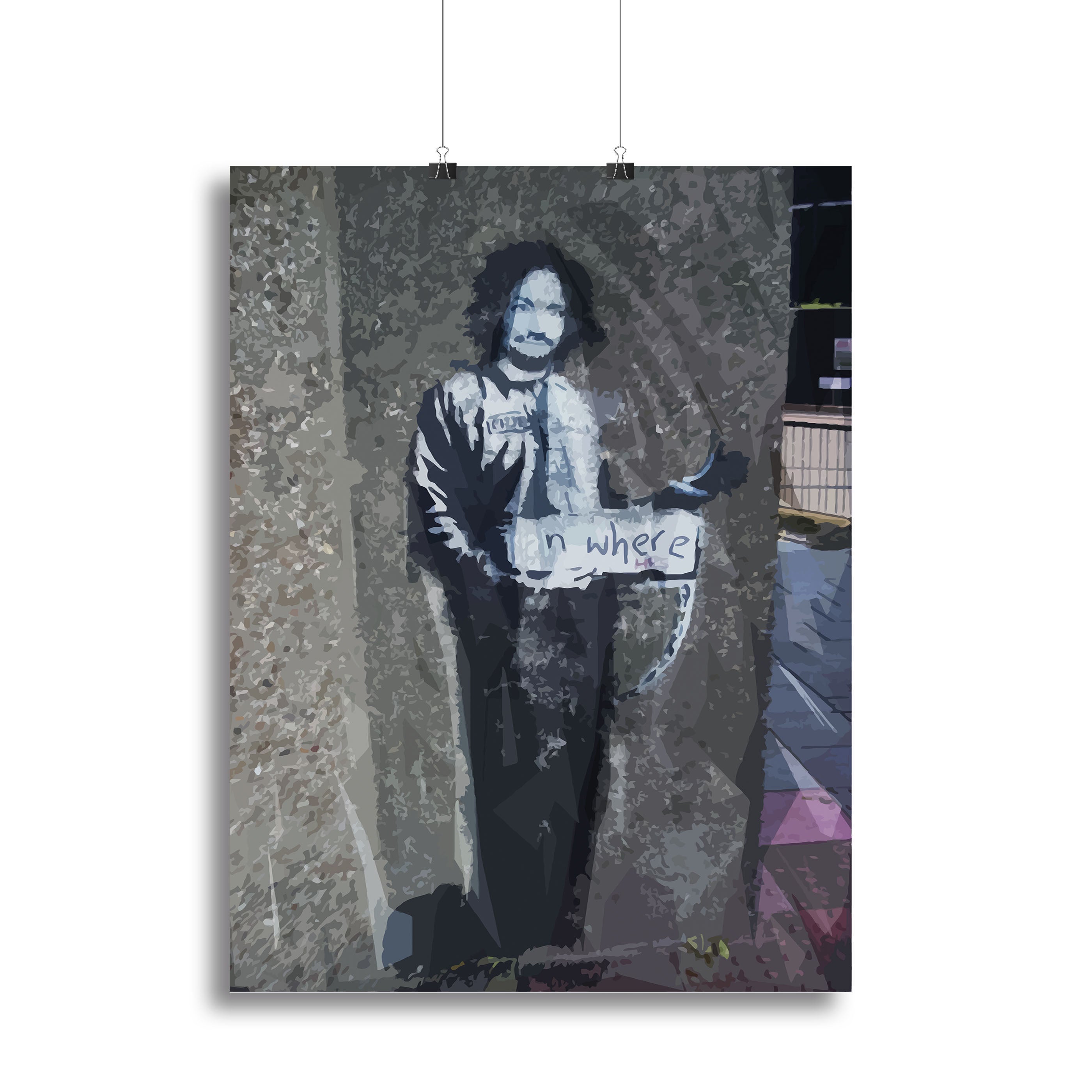 Banksy Hitchhiker To Anywhere Canvas Print or Poster - Canvas Art Rocks - 2
