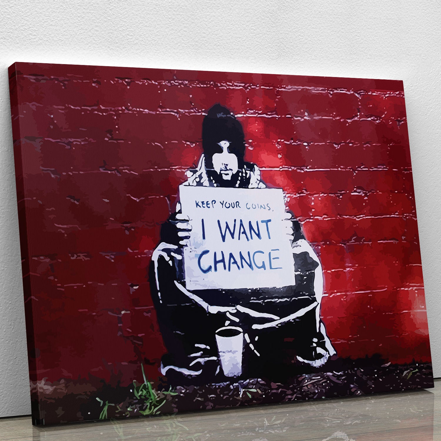 Banksy Keep Your Coins Canvas Print or Poster - Canvas Art Rocks - 1
