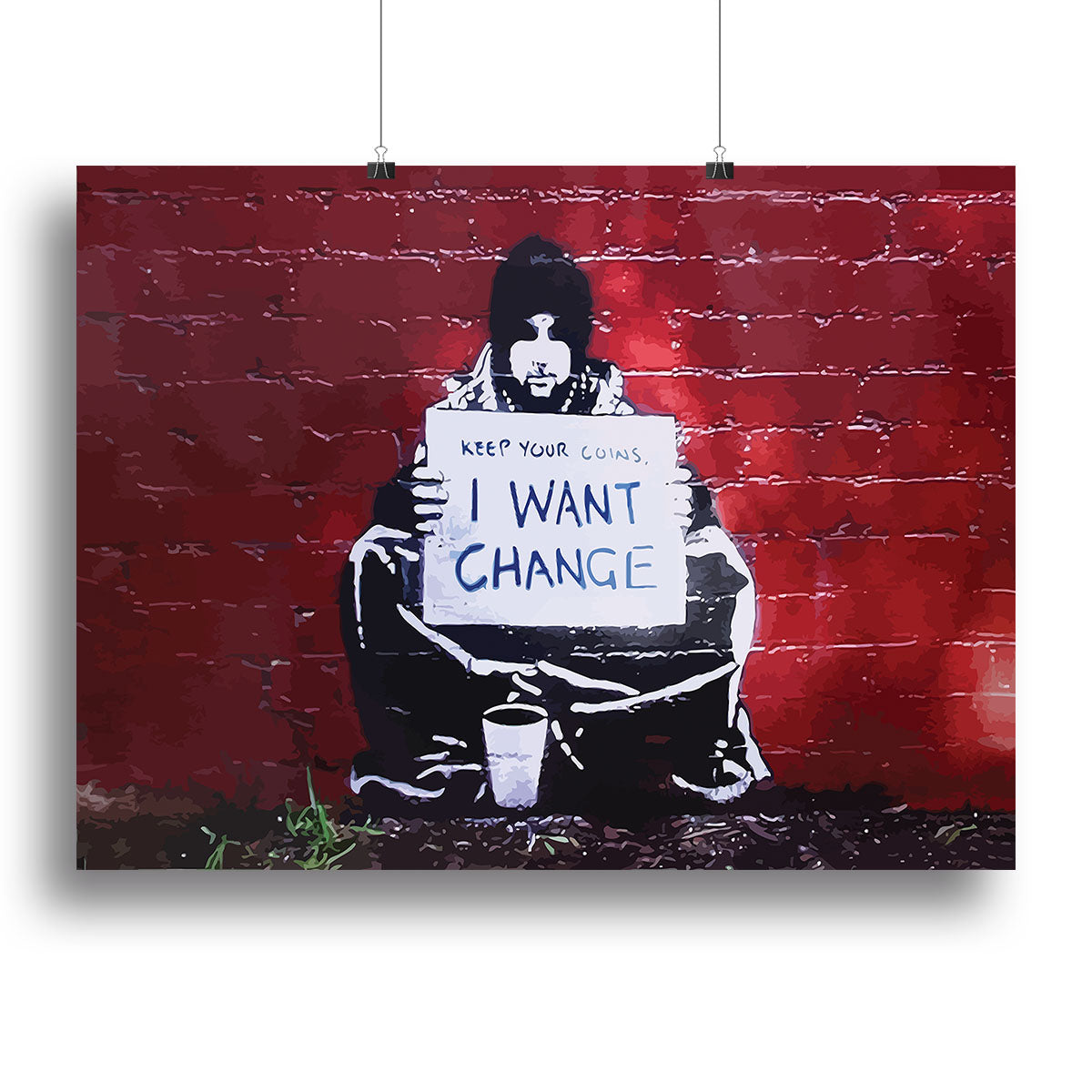 Banksy Keep Your Coins Canvas Print or Poster - Canvas Art Rocks - 2