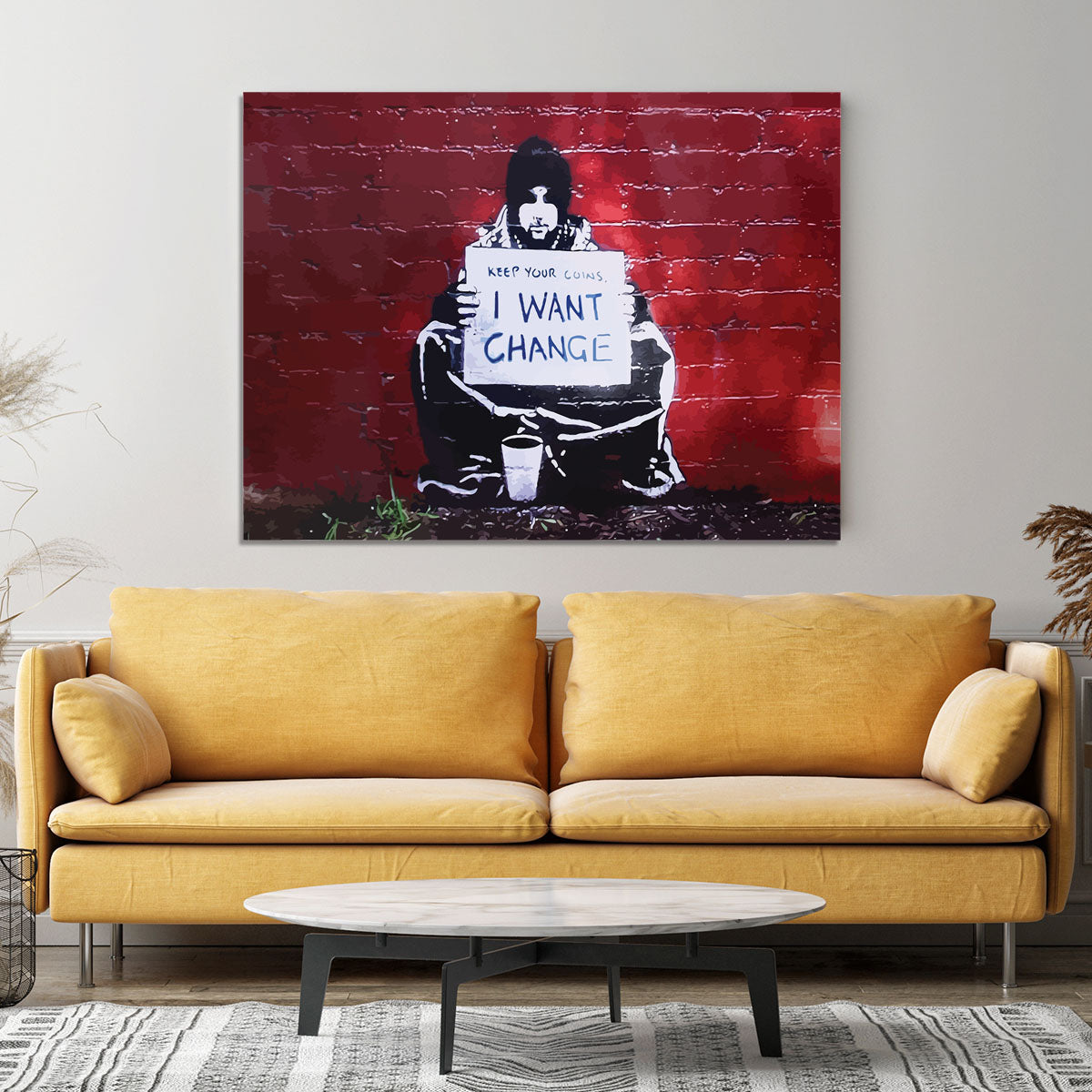 Banksy Keep Your Coins Canvas Print or Poster - Canvas Art Rocks - 4