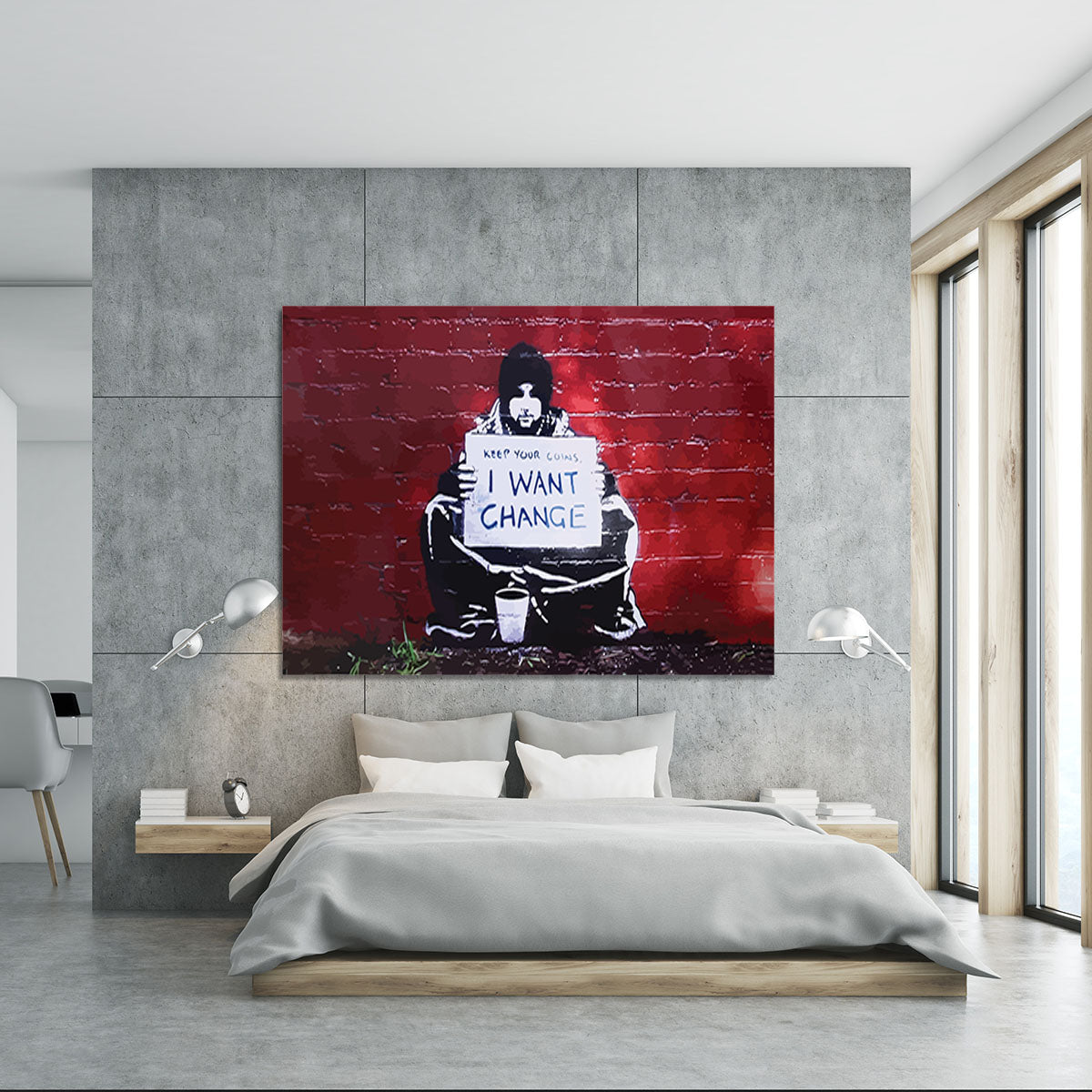 Banksy Keep Your Coins Canvas Print or Poster - Canvas Art Rocks - 5