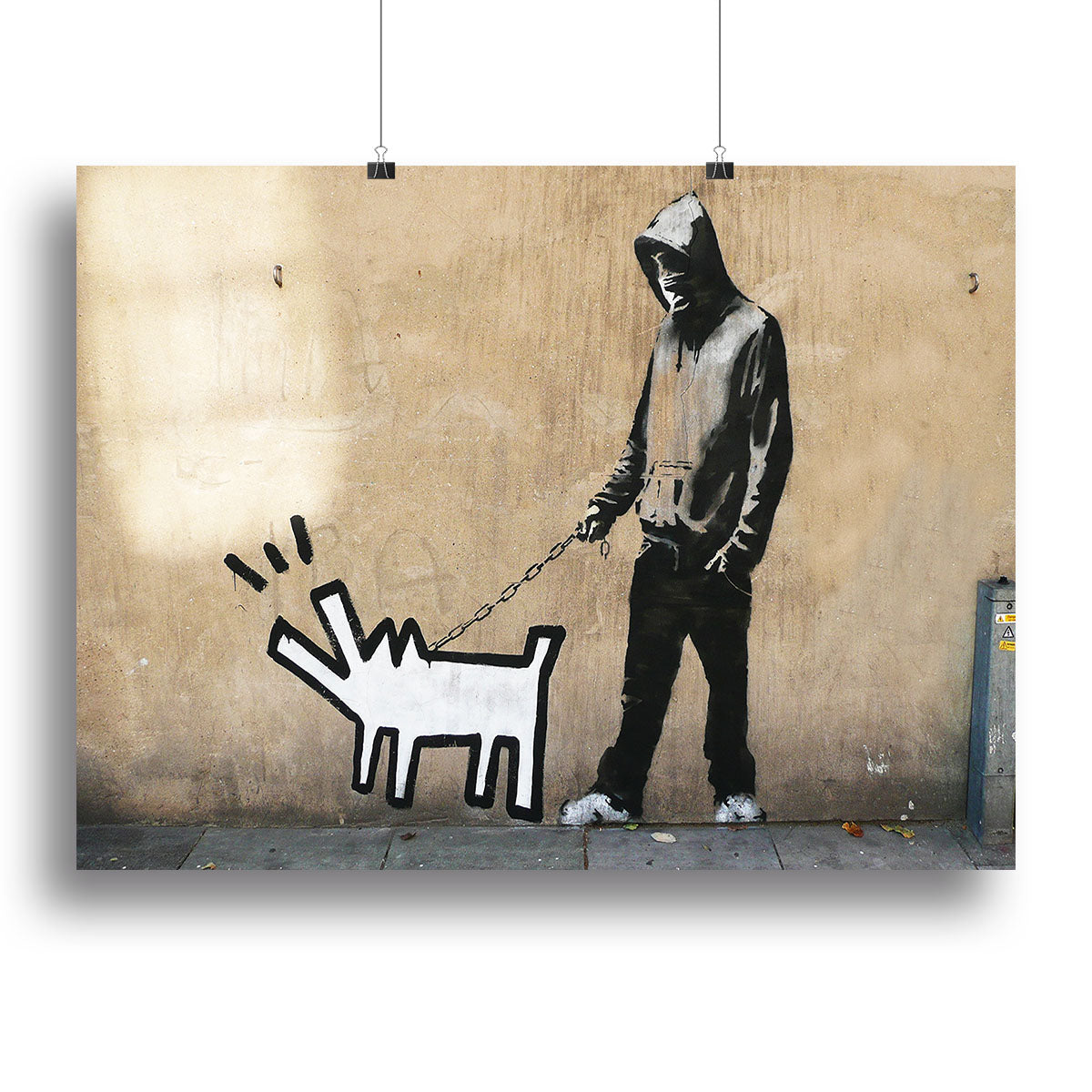 Banksy Keith Haring Dog Canvas Print or Poster - Canvas Art Rocks - 2