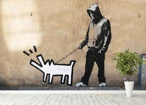 Banksy Keith Haring Dog Wall Mural Wallpaper - Canvas Art Rocks - 4