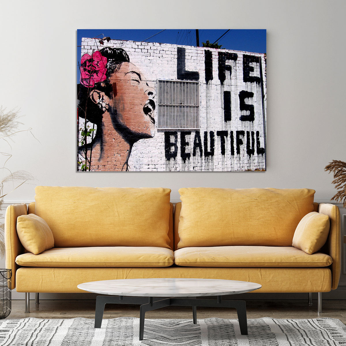 Banksy Life is Beautiful Canvas Print or Poster - Canvas Art Rocks - 4