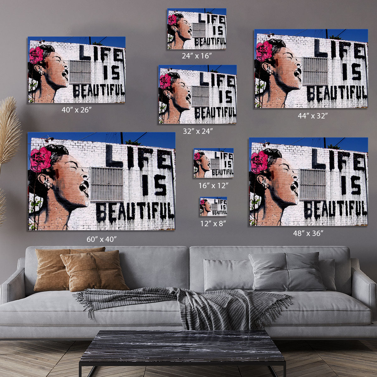 Banksy Life is Beautiful Canvas Print or Poster - Canvas Art Rocks - 7