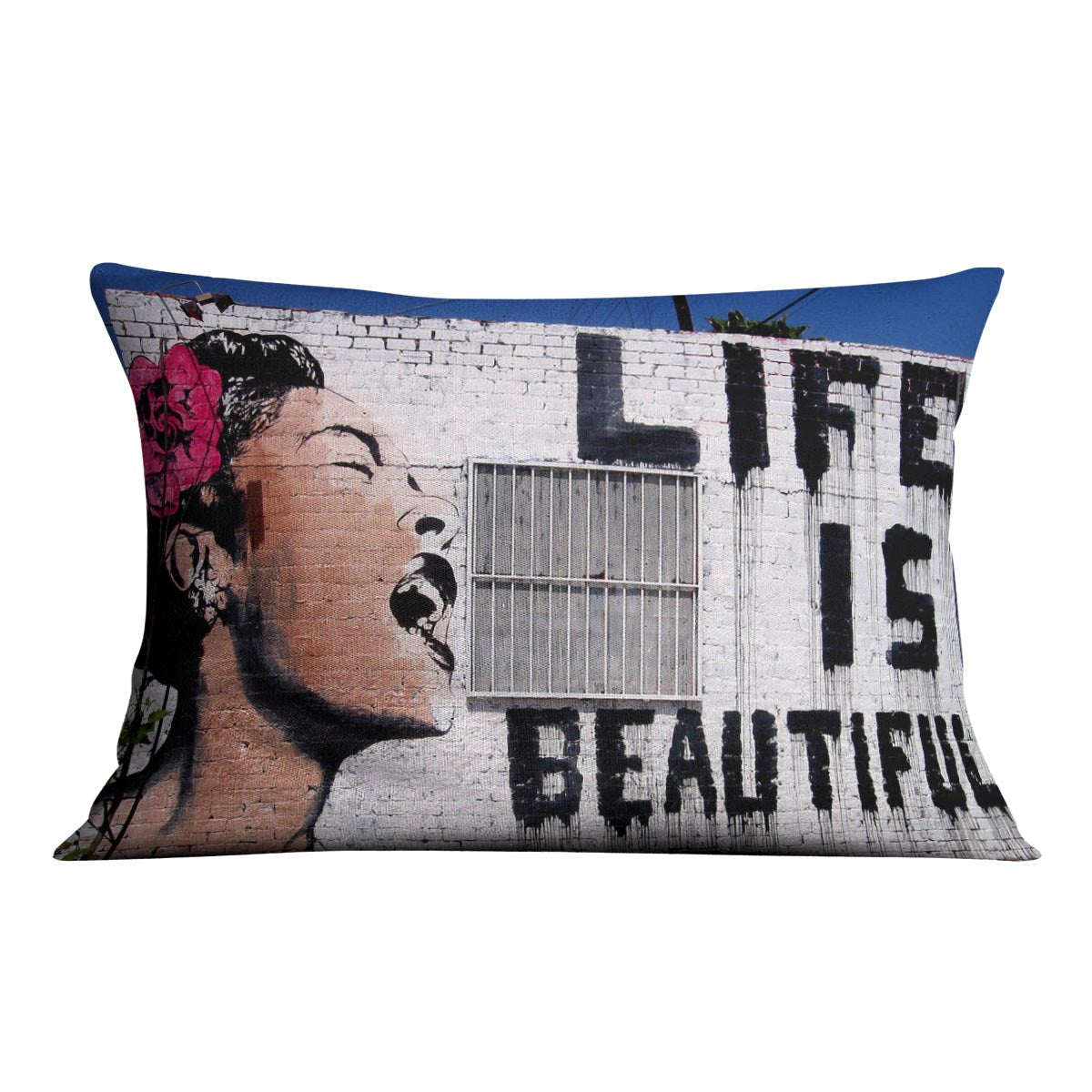 Banksy Life is Beautiful Cushion