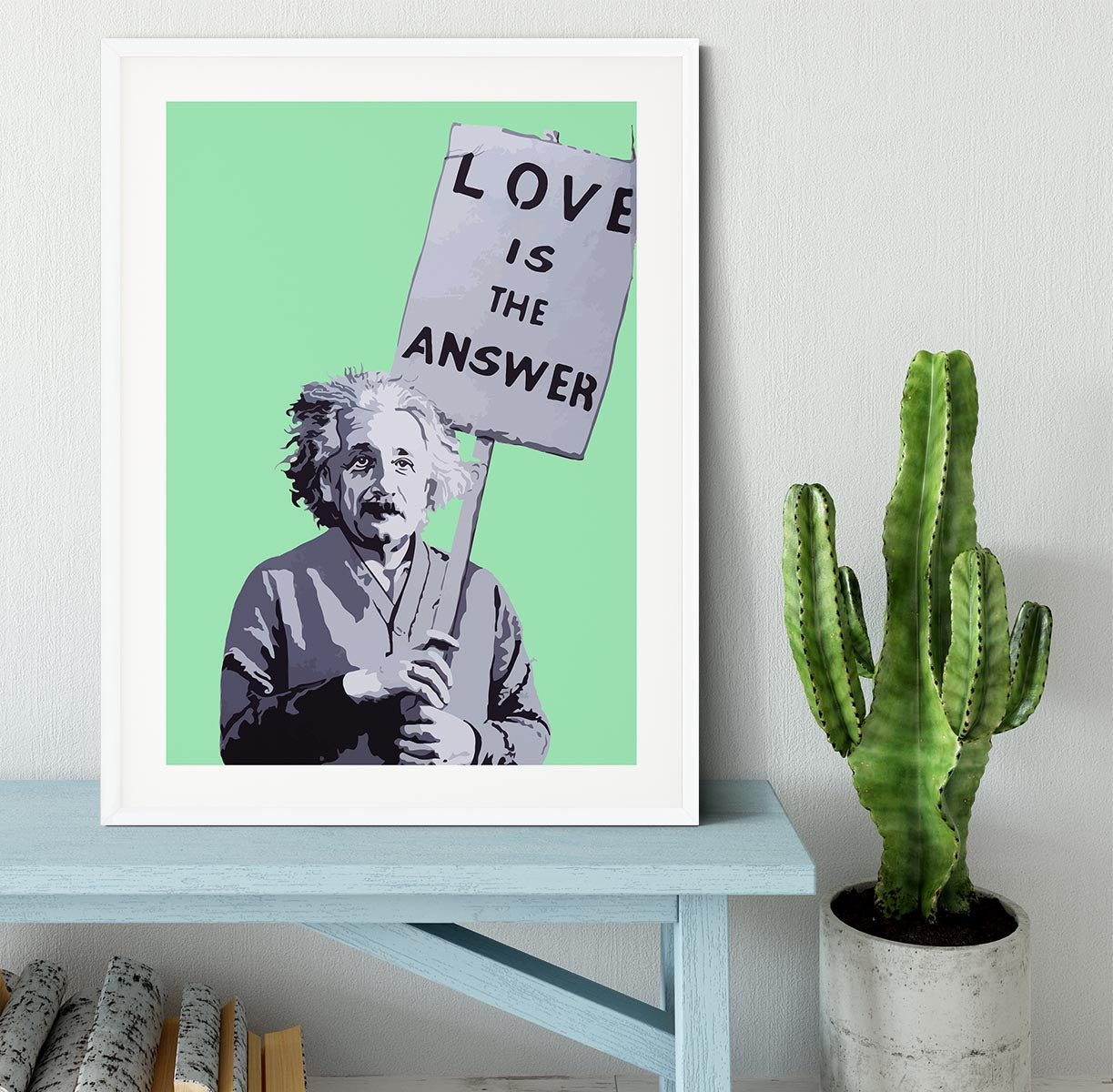 Banksy Love Is The Answer Green Framed Print - Canvas Art Rocks - 5
