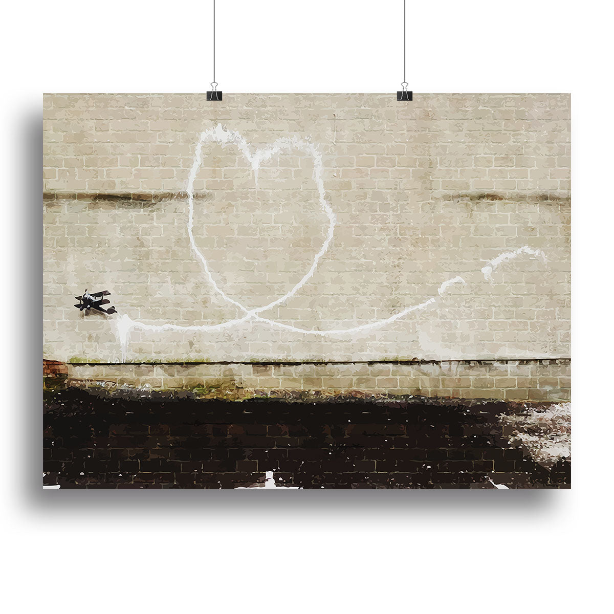 Banksy Love Plane London and Liverpool Canvas Print or Poster - Canvas Art Rocks - 2