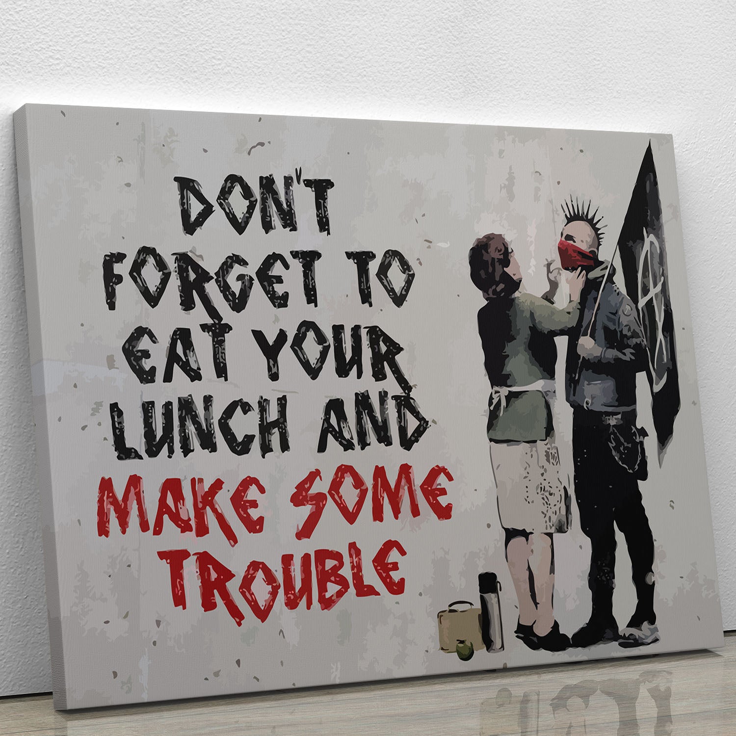 Banksy Make Some Trouble Canvas Print or Poster - Canvas Art Rocks - 1