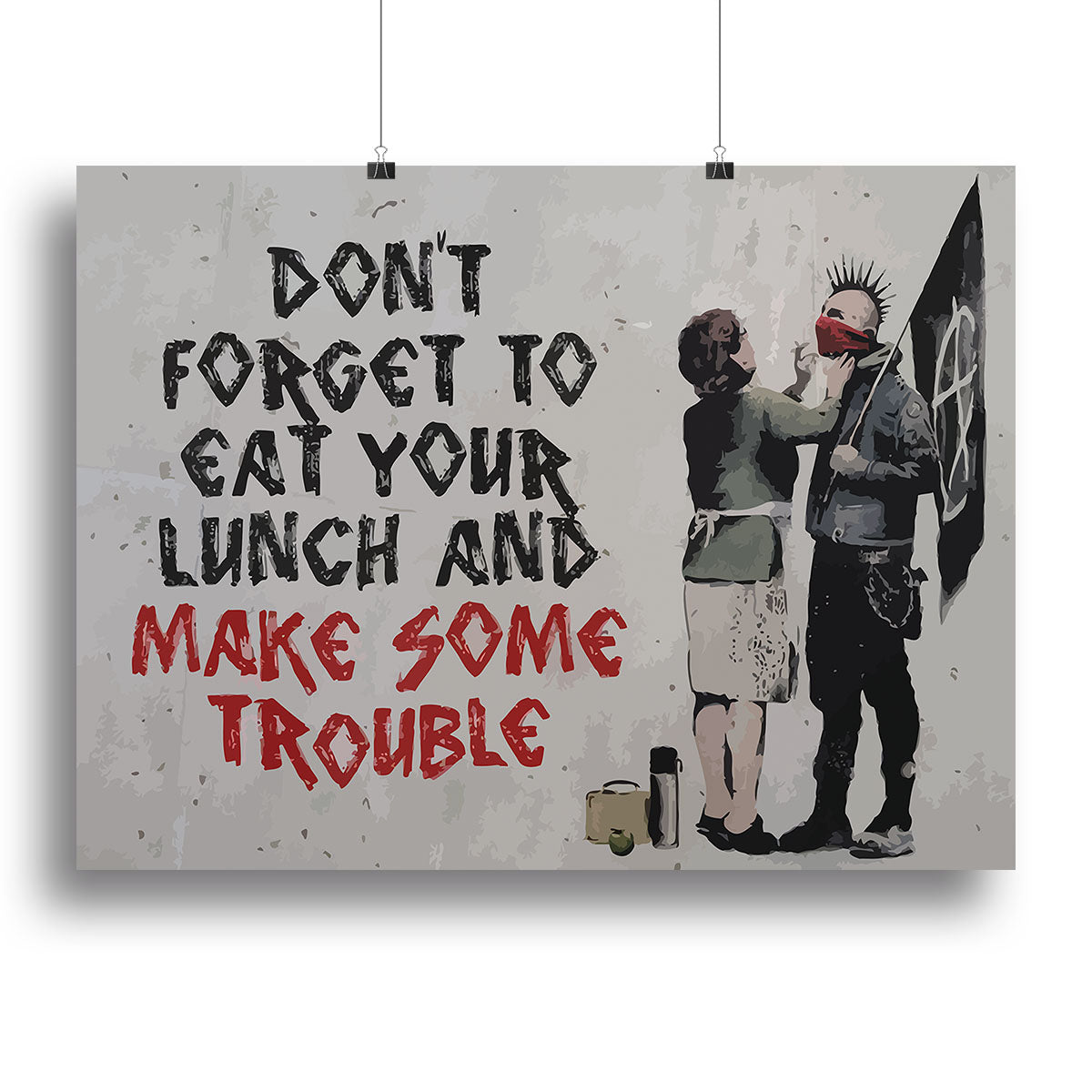 Banksy Make Some Trouble Canvas Print or Poster - Canvas Art Rocks - 2
