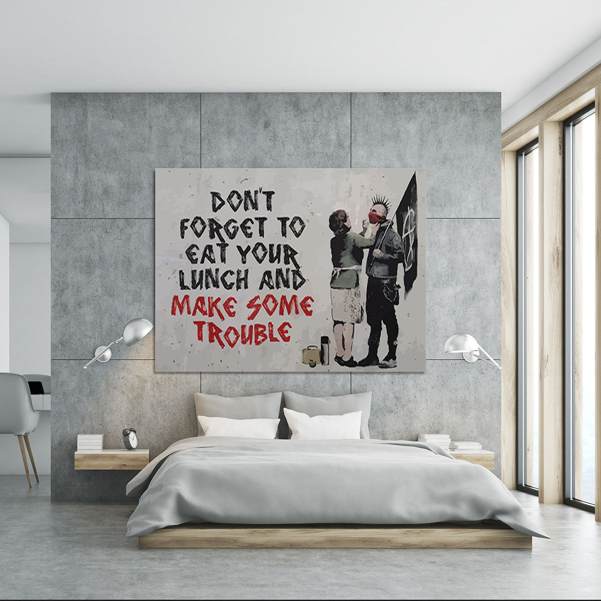 Banksy Make Some Trouble Canvas Print or Poster - Canvas Art Rocks - 5