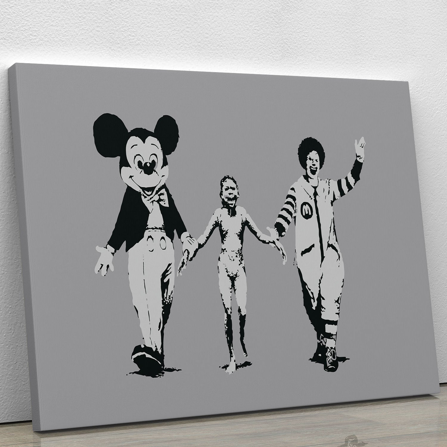 Banksy Mickey And Ronald Canvas Print or Poster - Canvas Art Rocks - 1