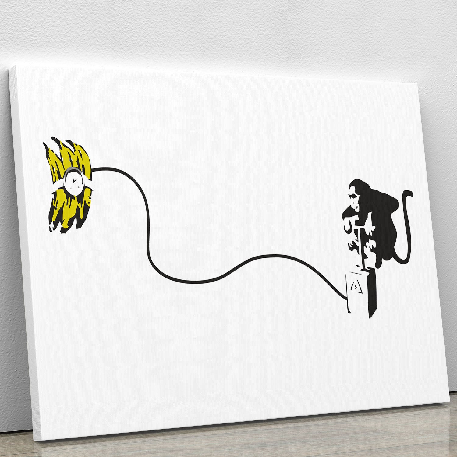Banksy Monkey Banana Bomb Canvas Print or Poster - Canvas Art Rocks - 1
