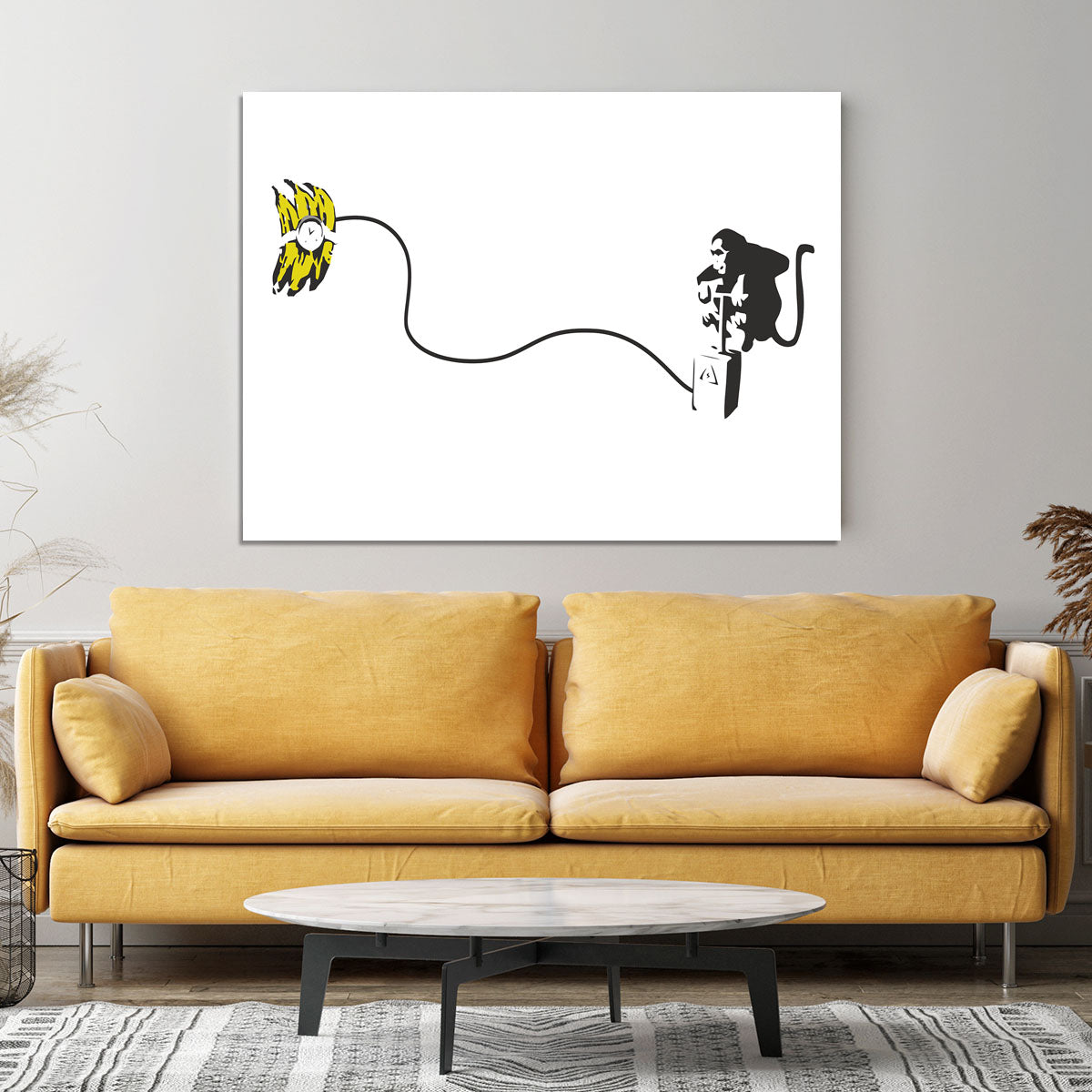 Banksy Monkey Banana Bomb Canvas Print or Poster - Canvas Art Rocks - 4