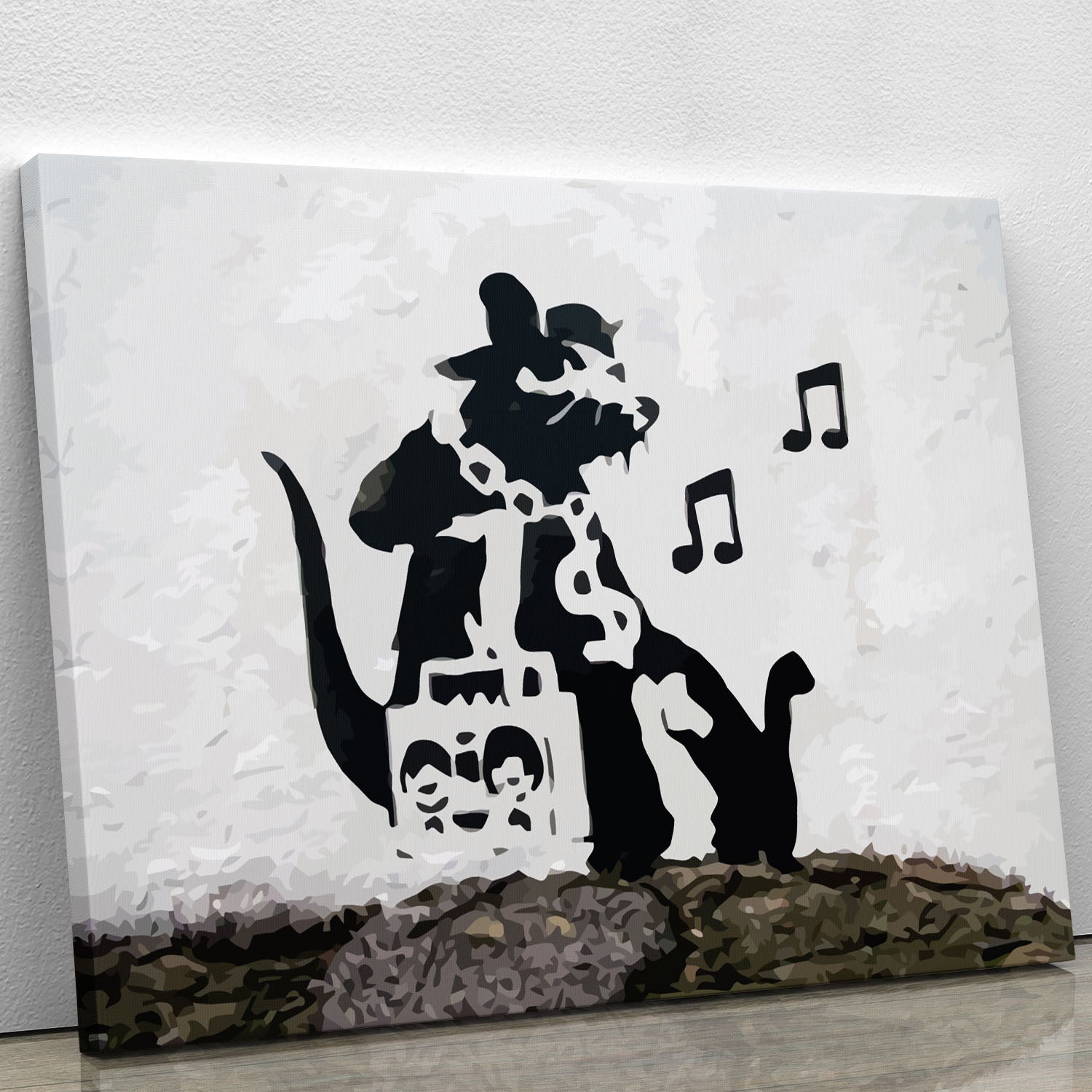 Banksy Music Rat Canvas Print or Poster - Canvas Art Rocks - 1