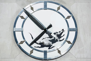 Banksy New York Clock Rat Wall Mural Wallpaper - Canvas Art Rocks - 1