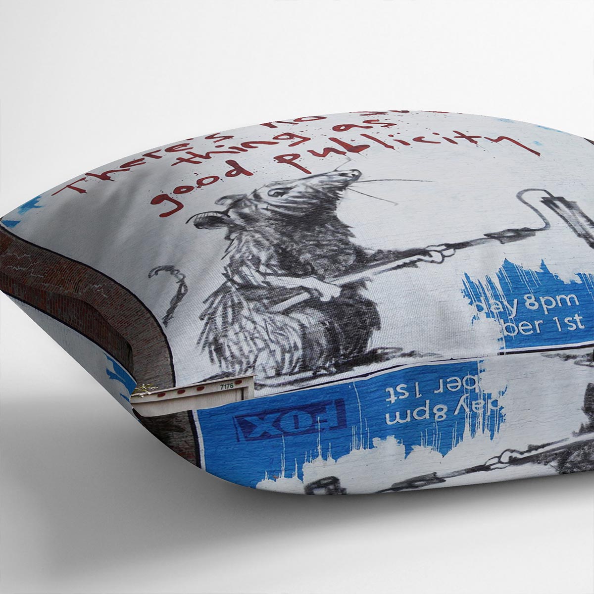 Banksy No Such Thing As Good Publicity Cushion