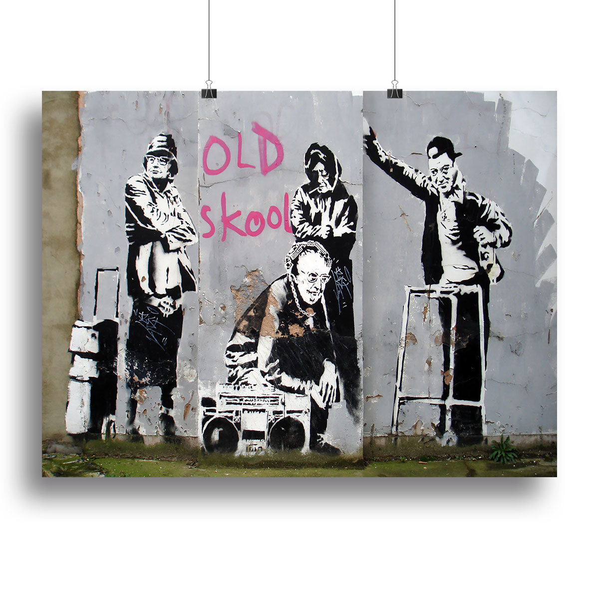 Banksy Old Skool Canvas Print or Poster - Canvas Art Rocks - 2