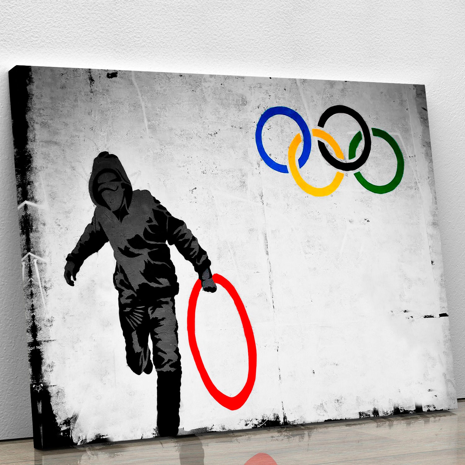 Banksy Olympic Rings Looter Canvas Print or Poster - Canvas Art Rocks - 1