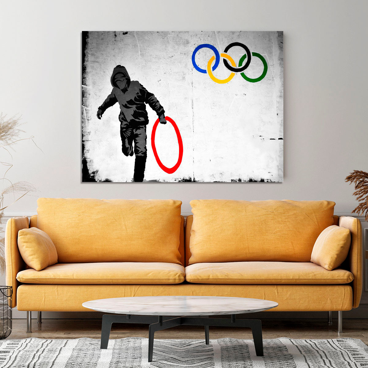 Banksy Olympic Rings Looter Canvas Print or Poster - Canvas Art Rocks - 4