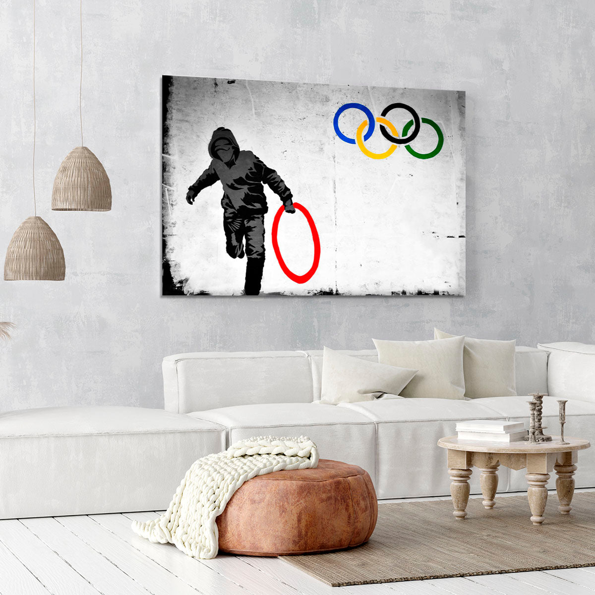 Banksy Olympic Rings Looter Canvas Print or Poster - Canvas Art Rocks - 6