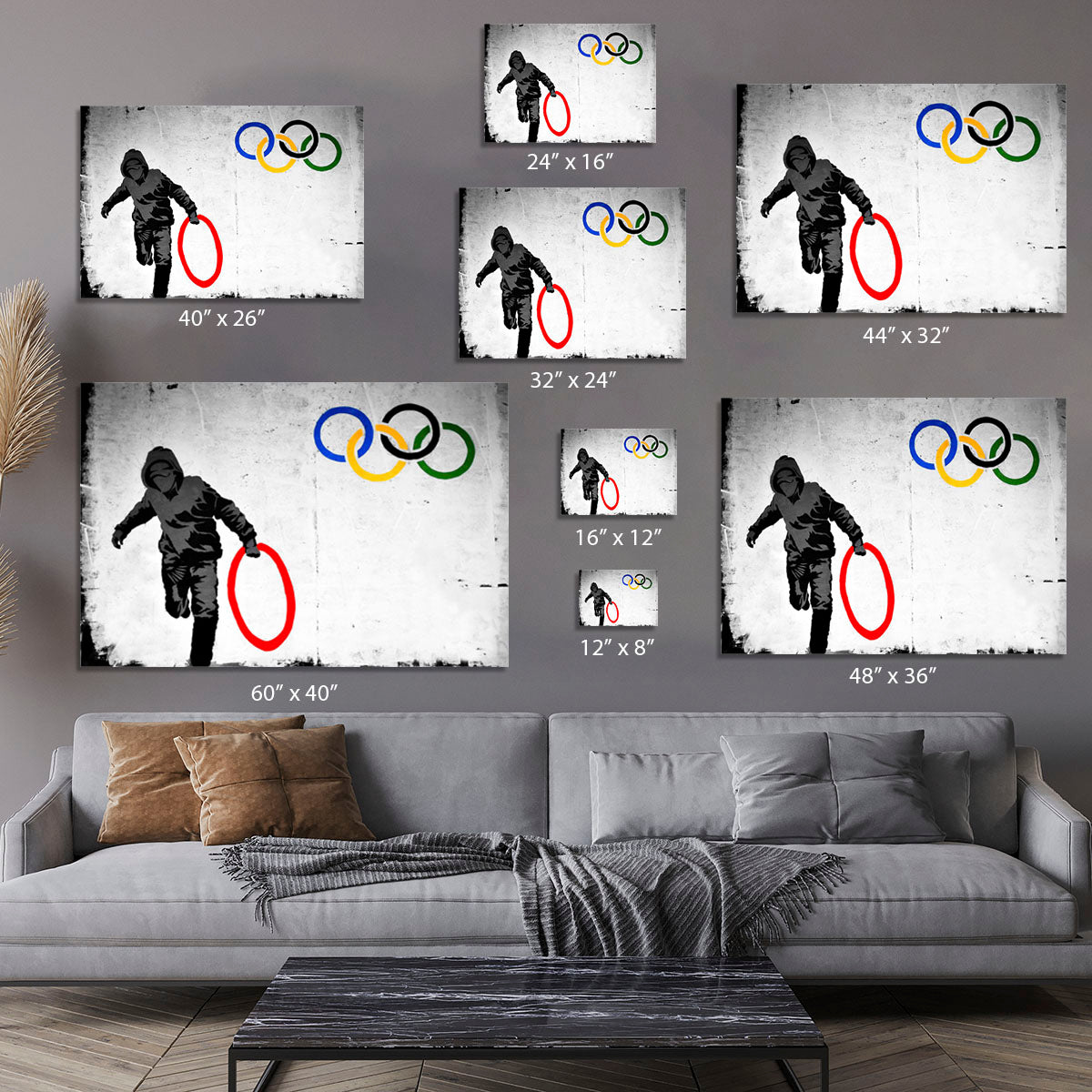 Banksy Olympic Rings Looter Canvas Print or Poster - Canvas Art Rocks - 7