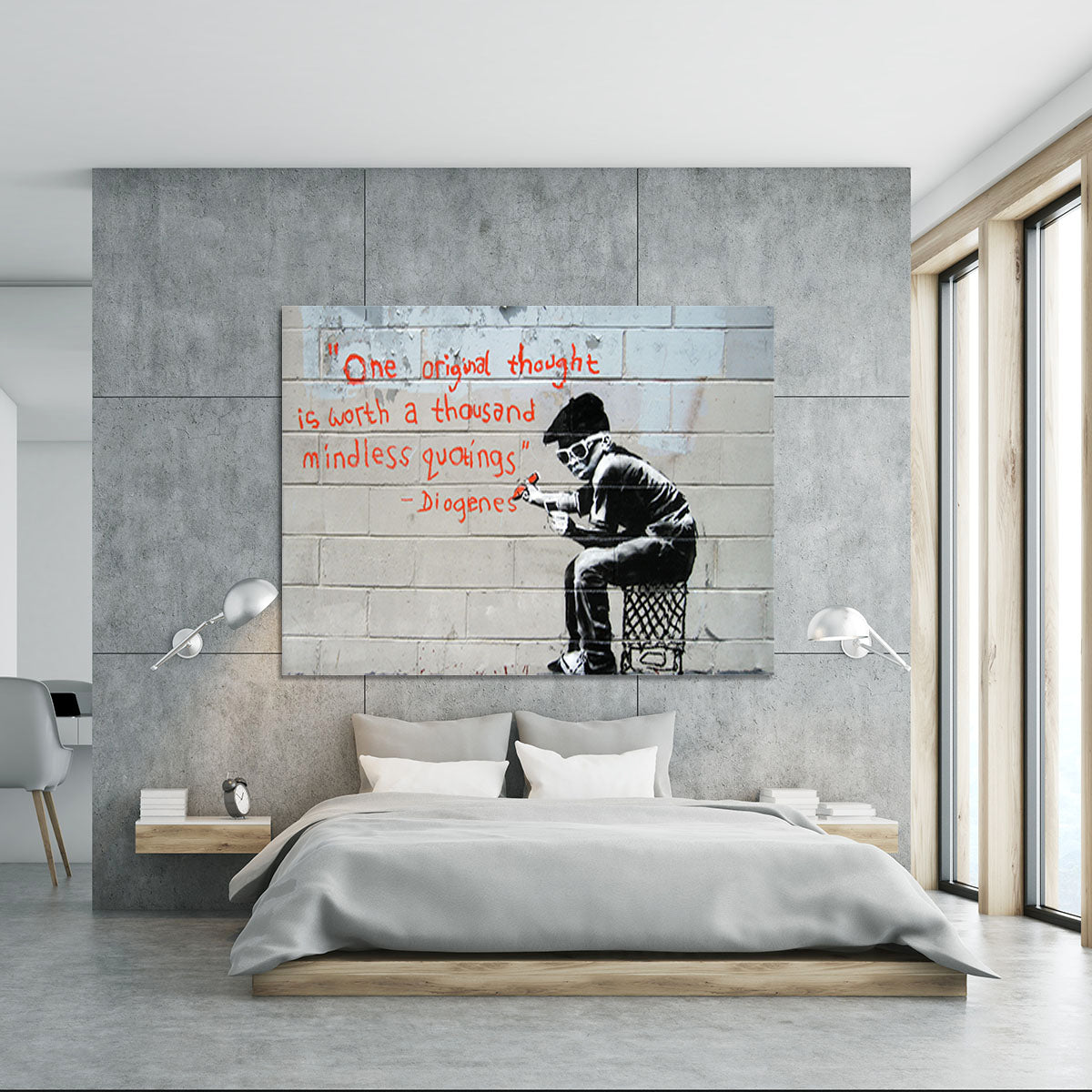Banksy One Original Thought Canvas Print or Poster - Canvas Art Rocks - 5