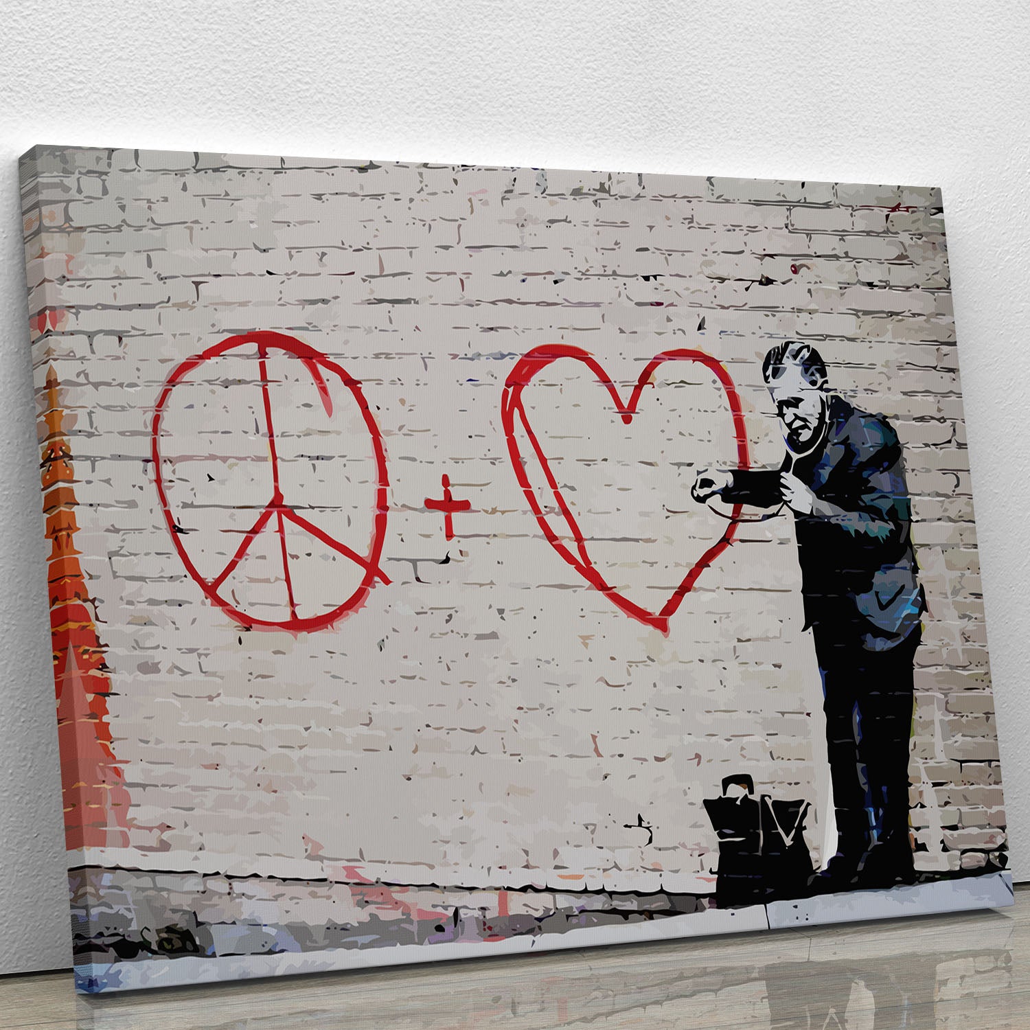 Banksy Peaceful Hearts Doctor San Francisco Canvas Print or Poster - Canvas Art Rocks - 1