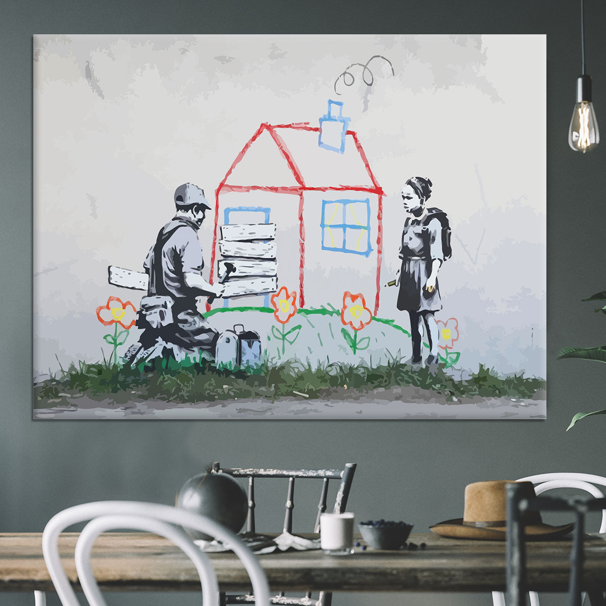 Banksy Play House Canvas Print or Poster - Canvas Art Rocks - 3
