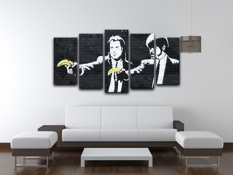 Banksy Pulp Fiction Banana Guns 5 Split Panel Canvas - Canvas Art Rocks - 3